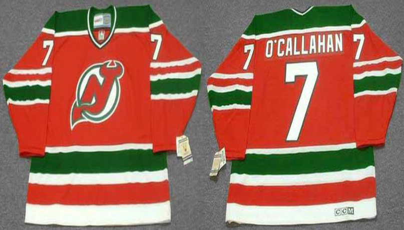 2019 Men New Jersey Devils 7 O Callahan red CCM NHL jerseys